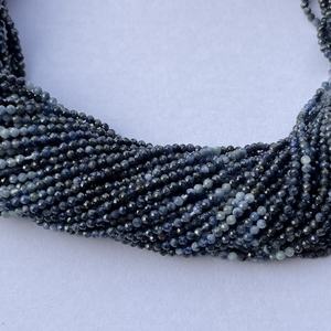 Hilo de cuentas de piedra semipreciosa facetadas redondas de zafiro azul Micro Natural de Grado Superior para la fabricación de joyas al mejor precio al por mayor - Product Image 4