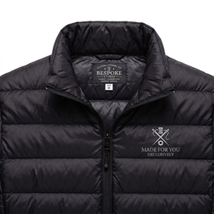 <b>Men's</b> Winter <b>Lightweight</b> Puffer <b>Jacket</b> Quilted Stand Zipper Eco-Friendly Casual Padded OEM ODM Wholesale Factory Custom Logo Low - Product Image 5