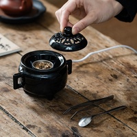 Nouveau brûleur d'encens électrique en céramique de style chinois, diffuseur d'aromathérapie à température réglable pour la maison et la salle de thé