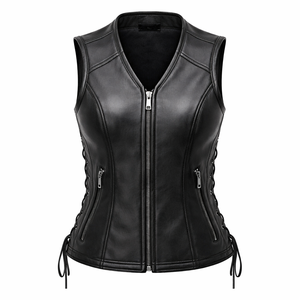 Gilets moto en cuir tressé respirant sur mesure pour femme – Commandes en gros disponibles directement de l'usine - Product Image 1