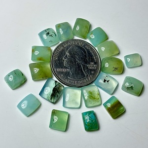 Gema de ópalo azul natural de Perú, cabujón azul liso para la elaboración de colgantes - Product Image 1
