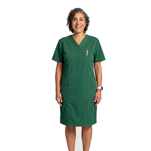 Robes chirurgicales à col en V pour femmes |   Robe médicale d'infirmière, blouse de médecin, tenue de travail pour professionnels de la santé |   T-shirt médical tricoté écologique à manches courtes et longues - Product Image 6