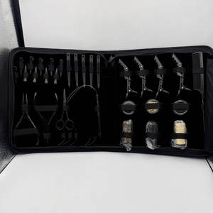 Nouvel ensemble d'outils pour extensions de cheveux en acier inoxydable et métal avec pince à boucle et pinces de sectionnement pour usage commercial, couleur personnalisée - Product Image 1