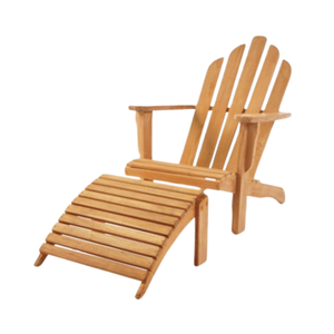 Silla relajante hecha de madera de teca ecológica con un estilo simple y moderno para uso en exteriores. - Product Image 4