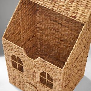 Nouvelle conception de maison en jacinthe d'eau en forme de maison, fabriquée au Vietnam, prix de gros, OEM ODM, couleur au choix, pour le rangement des enfants. - Product Image 4
