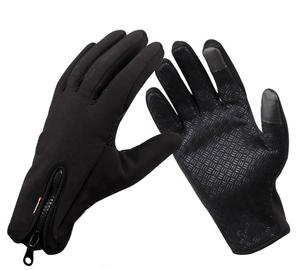 Guantes de Motocicleta para Hombre, para Invierno, con Forro Polar, Antideslizantes, con Cremallera, para Deportes/Conducción/Esquí/Bicicleta - Product Image 2