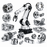 Pièces de robot en acier inoxydable usinées par CNC 5 axes, composants de bras robotique, usinage sur mesure de haute précision