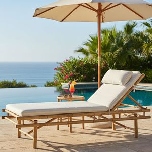Chaise longue de jardin en bambou écologique, mobilier de patio extérieur, fabricant vietnamien - Product Image 4