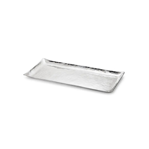 Bandeja de servir ovalada de acero inoxidable pulido a espejo, plato decorativo con borde festoneado y asas para uso en el hogar, hoteles y bodas. - Product Image 2