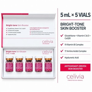 Suero SKIN BOOSTER CELIVIA BRIGHT TONE 5 mL, suero de lujo para el cuidado de la piel, suavizante, dermatológico, para la salud de la piel y la elasticidad cutánea - Product Image 4