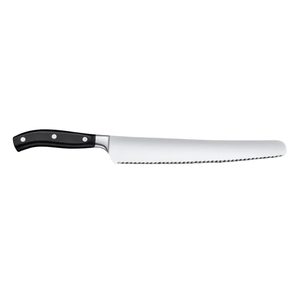 Black Handle Bread <b>Knives</b> Stainless Steel Long Serrated Blade Triple Rivet Professional Bakery Slicing <b>Knives</b> for Bread <b>Cake</b> - Product Image 1