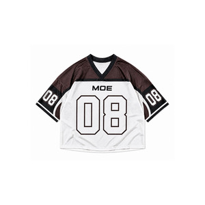 Maillot de football américain rétro léger en maille, coupe oversize, en polyester, style streetwear, vente en gros, personnalisable avec numéro, unisexe - Product Image 3
