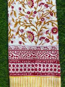 Pareo de Algodón Ecológico con Estampado Floral Indio, Hecho a Mano, Ligero, para Playa o Resort, para Mujer - Product Image 5