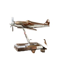Sculpture moderne d'avion en aluminium coulé pour bureau, sculpture abstraite en métal de haute qualité en aluminium pour la décoration de la maison
