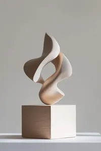Escultura decorativa de madera para realzar el ambiente de la sala de estar y el diseño interior del hogar con un encanto rústico. - Product Image 5