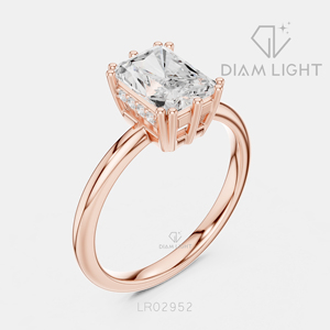 Bague de fiançailles et de mariage pour femme, cadeau de bijoux, certifiée IGI, diamant de laboratoire taille radiant 1,59 carat, ensemble de bagues en or blanc 14 carats - Product Image 4