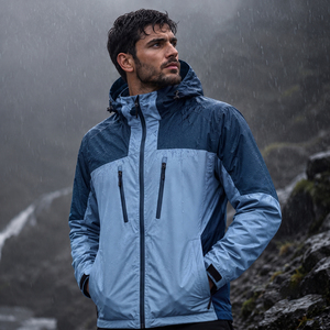 Veste imperméable coupe-vent pour homme, vente en gros d'usine, veste de pluie respirante pour homme, logo OEM, vestes d'extérieur - Product Image 5
