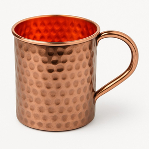 Taza de Cobre Puro Sólido Martillado Artesanal Moderno y Ecológico con Asa de Latón para Regalo de Fiesta, Vino, Uso en Bar Doméstico, Venta al por Mayor - Product Image 5