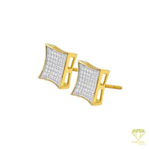 Timeless <b>Square</b> Lab Grown <b>Diamond</b> Stud <b>Earrings</b> 925 Sterling Silver Elegant Premium Fashion Jewelry - Product Image 6