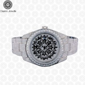 Charm_Jewells Women's Luxury Stainless Steel <b>Watch</b> 40mm Round Analog Quartz Sapphire Crystal Dial Folding Clasp Luminous - Product Image 2
