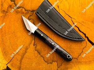 Cuchillo Kiridashi de Hoja Fija Full Tang, Acero Inoxidable, Mango de Madera, Cuchillo Utilitario EDC para Cuello, Venta al por Mayor OEM ODM, Múltiples Colores OEM - Product Image 5