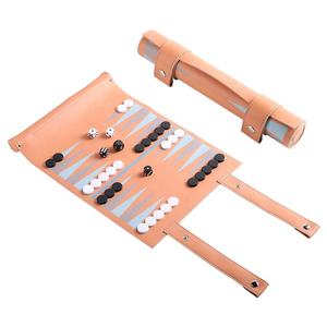 Custom PU Leather <b>Backgammon</b> <b>Board</b> Portable Roll Acrylic Chess Pieces Entertainment Games <b>Backgammon</b> <b>Board</b> - Product Image 1