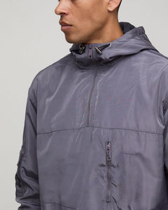 Conjunto de Chaqueta Cortavientos Informal de Alta Calidad, Impermeable, Resistente al Viento, con Logotipo Personalizado, Corte Regular, Peso Medio, 100% Algodón, para Verano - Product Image 3