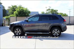 HIC Weathershield Aluminum Alloy Wind Deflector for Cherokee 14-21 Car <b>Window</b> Visor Door <b>Vent</b> Shield Luxury Style - Product Image 5