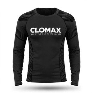 Chemise de compression unisexe à manches longues avec imprimé loup, écologique, 220g, à séchage rapide, en spandex/polyester, pour adultes - Product Image 4