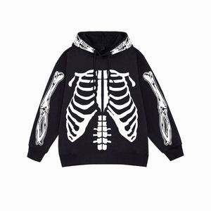 Sweat à capuche streetwear premium en molleton 100% coton, brodé, uni, surdimensionné, doublé, écologique, pour l'hiver - Product Image 1