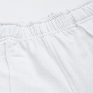 Women's <b>White</b> Terry Ankle-Length <b>Jogger</b> Pants Mid Waist Elastic Closure Regular Fit Solid Color Casual Spring Wear - Product Image 6