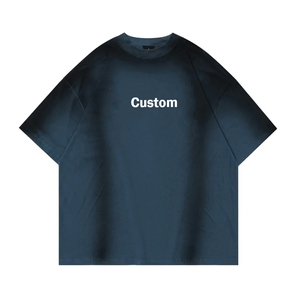 เสื้อยืดสตรีทเรโทร 100% ผ้าฝ้ายเนื้อหนา ทรงโอเวอร์ไซส์สำหรับผู้ชาย พิมพ์ลาย DTG โลโก้เสื้อยืด ล้างสีแบบ Stone Acid วินเทจ เสื้อยืดสั่งทำพิเศษ - Product Image 5