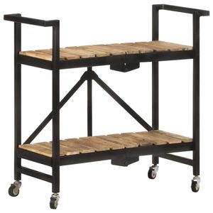 Chariot de cuisine en bois de manguier massif 34,2"x14,2"x31,9" Îlots et chariots de cuisine - Product Image 1