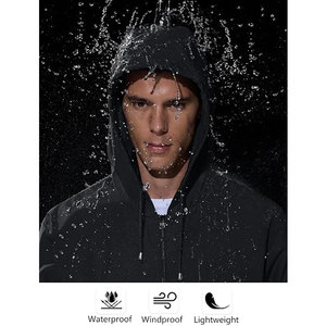 Men's Hooded <b>Waterproof</b> Thin Windbreaker <b>Jacket</b> <b>Lightweight</b> Packable Front Hiking Cycling Running Fishing <b>Golf</b> Camping Travel - Product Image 4