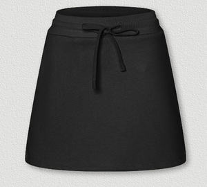 Jupe courte unie tendance 2026 pour femme, style A-line, avec cordon de serrage, décontractée et sportive, coupe ajustée aux hanches - Product Image 3
