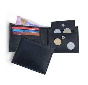 2026 Fashion Men's Genuine Leather <b>Wallet</b> Customize Logo RFID Blocking Slim Style Button Closure-Luxury Brand <b>Smart</b> Card Holder - Product Image 1