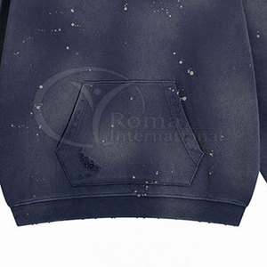 เสื้อฮู้ดดี้ผ้าฟลีซคอตตอนหนานุ่มสำหรับผู้ชาย สไตล์ลำลอง ตกแต่งด้วยโลโก้แบบกำหนดเองและคริสตัล  ผลิตโดยผู้ผลิต OEM ขายส่งจำนวนมาก - Product Image 2