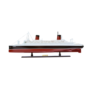 SS France, Barco de Modelo Pintado Personalizado de 80 cm, Estilo Náutico, Artesanía en Madera de Cedro, Decoración de Mesa para el Hogar, Coleccionable, Vietnam - Product Image 1