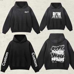 Sudadera con Capucha Oversize Personalizada con Lavado Ácido, 400 g/m² de Peso Premium, Tejido de Punto de Algodón 100% Sólido para Invierno - Product Image 4