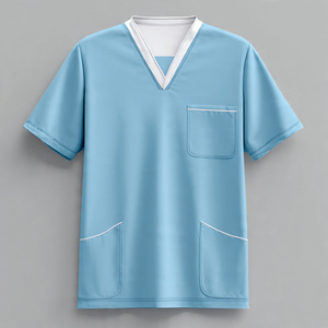 High Quality Medical <b>Scrub</b> Top Uniform for Doctors Nurses - Product Image 4