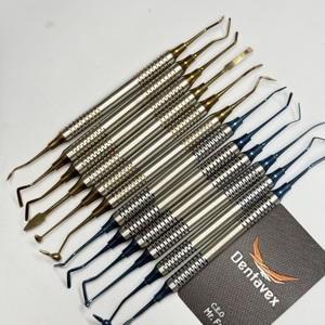 Dentavex – Kit professionnel de 6 instruments dentaires en acier inoxydable pour pose de composite, sculpture manuelle, avec poignée rembourrée, bleu - Product Image 5