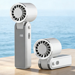 Ventilateur portable sans pales à 5 vitesses, rechargeable par USB, avec affichage numérique, pliable, à suspendre au cou, pour extérieur - Product Image 5