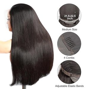 Perruque Lace Front Invisible Naturelle à Raie en L, Cheveux Brésiliens Remy, Double Trame Faite à la Machine, Aspect Premium pour Usage Quotidien et Toutes Coiffures - Product Image 4