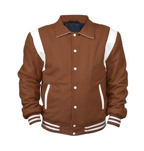 Chaqueta Varsity de Lana para Hombre, Diseño Personalizado de Invierno, Lisa, 100% Lana, Cierre de Botones, Forro Acolchado - Product Image 1