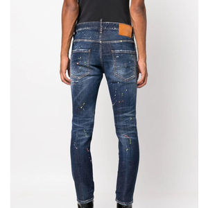 Jeans de Mezclilla Holgados Vintage Personalizados para Hombre, Jeans de Mezclilla Apilados de Alta Calidad, Jeans Holgados de Mezclilla para Hombre con Logotipo - Product Image 4