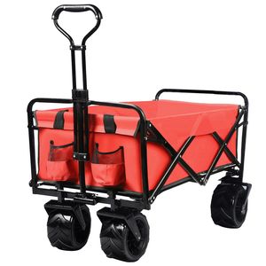 Carrello pieghevole pieghevole per esterni per autocarro regolabile Shopping Beach Wagon per campeggio in giardino ruote universali - Product Image 1