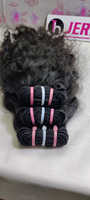 Cheveux humains indiens bruts non traités, ondulés naturels, Remy, à trame simple, pour tressage à la machine, double trame, 14 pouces, provenant des temples de Chennai