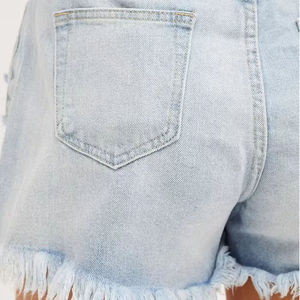Shorts en jean décontractés pour femmes, style moderne, pour l'été, shorts en jean élégants pour femmes, finition délavée, vêtements décontractés pour l'été - Product Image 6