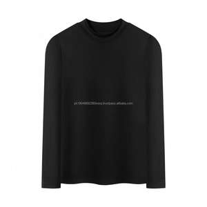 Men's Half <b>High</b> <b>Neck</b> Long Sleeve <b>T</b>-<b>shirt</b> Warm Solid Color <b>T</b>-<b>shirt</b> - Product Image 1