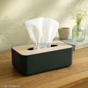 Grande boîte à mouchoirs en bois de luxe Sculpture détaillée Couvercle coulissant lisse Écologique Parfait pour les hôtels, les maisons et les espaces professionnels - Product Image 4